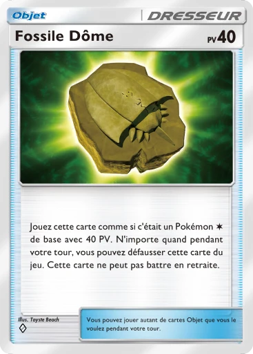Carte Pokémon Fossile Dôme de l'extension Puissance Génétique
