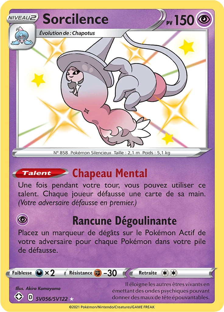 Carte Pokémon Sorcilence de l'extension Destinées Radieuses