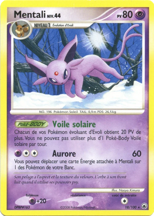 Carte Pokémon Mentali de l'extension Aube Majestueuse
