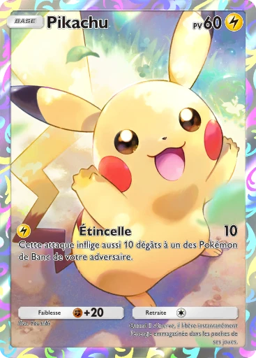 Carte Pokémon Pikachu de l'extension Promo-B