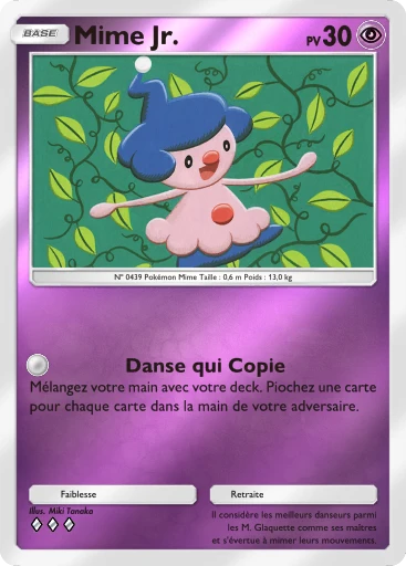 Carte Pokémon Mime Jr. de l'extension Booster de Luxe Méga
