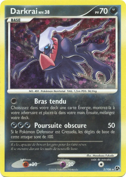 Carte Pokémon Darkrai de l'extension Duels au Sommets