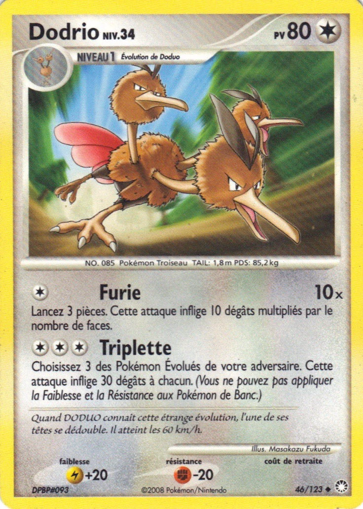 Carte Pokémon Dodrio de l'extension Trésors Mystérieux