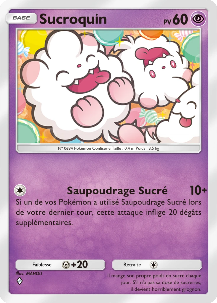 Carte Pokémon Sucroquin de l'extension La Clairière d'Évoli