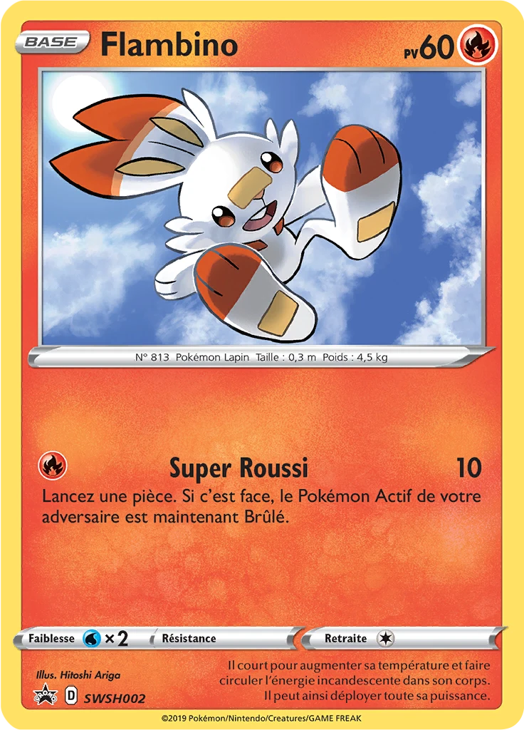 Carte Pokémon Flambino de l'extension Promo SWSH