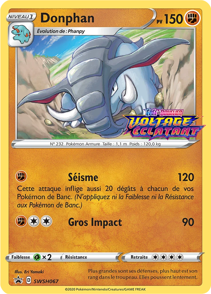 Carte Pokémon Donphan de l'extension Promo SWSH