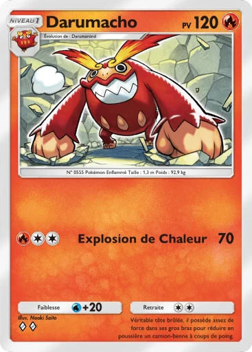 Carte Pokémon Darumacho de l'extension Sagesse entre Ciel et Mer