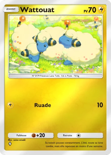Carte Pokémon Wattouat de l'extension Booster de Luxe Méga