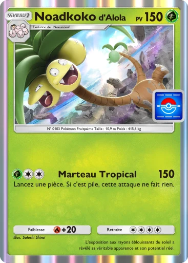 Carte Pokémon Noadkoko d'Alola de l'extension Promo-A