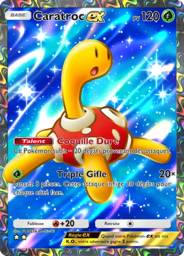 Carte Pokémon Caratroc-ex de l'extension Sagesse entre Ciel et Mer
