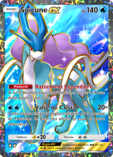 Carte Pokémon Suicune-ex de l'extension Source Secrète