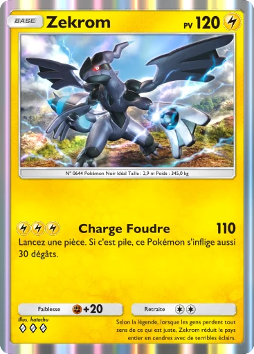 Carte Pokémon Zekrom de l'extension Aura Palpitante