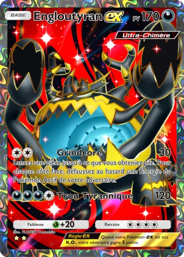 Carte Pokémon Engloutyran-ex de l'extension Crise Interdimensionnelle
