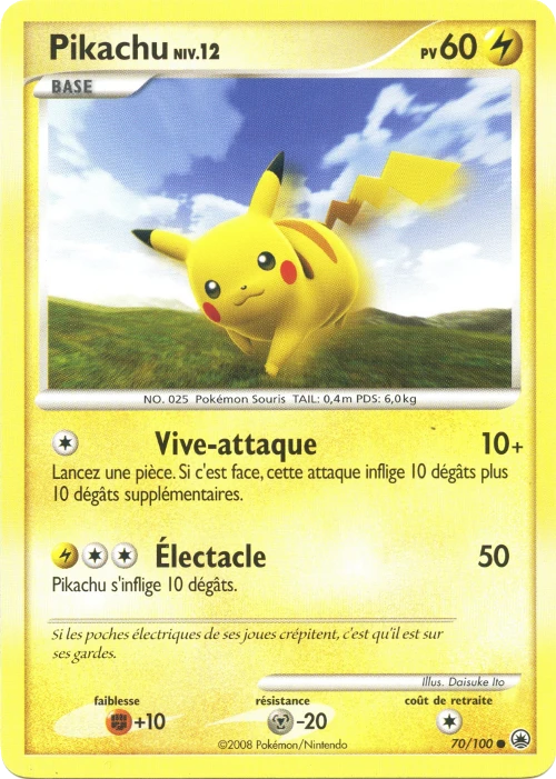 Carte Pokémon Pikachu de l'extension Aube Majestueuse