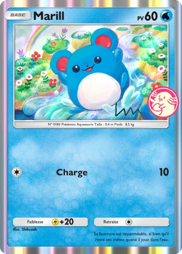 Carte Pokémon Marill de l'extension Promo-A