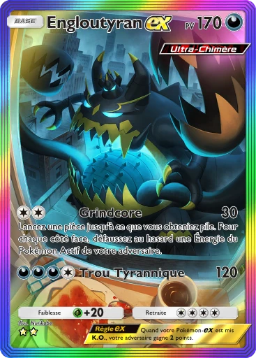 Carte Pokémon Engloutyran-ex de l'extension Crise Interdimensionnelle