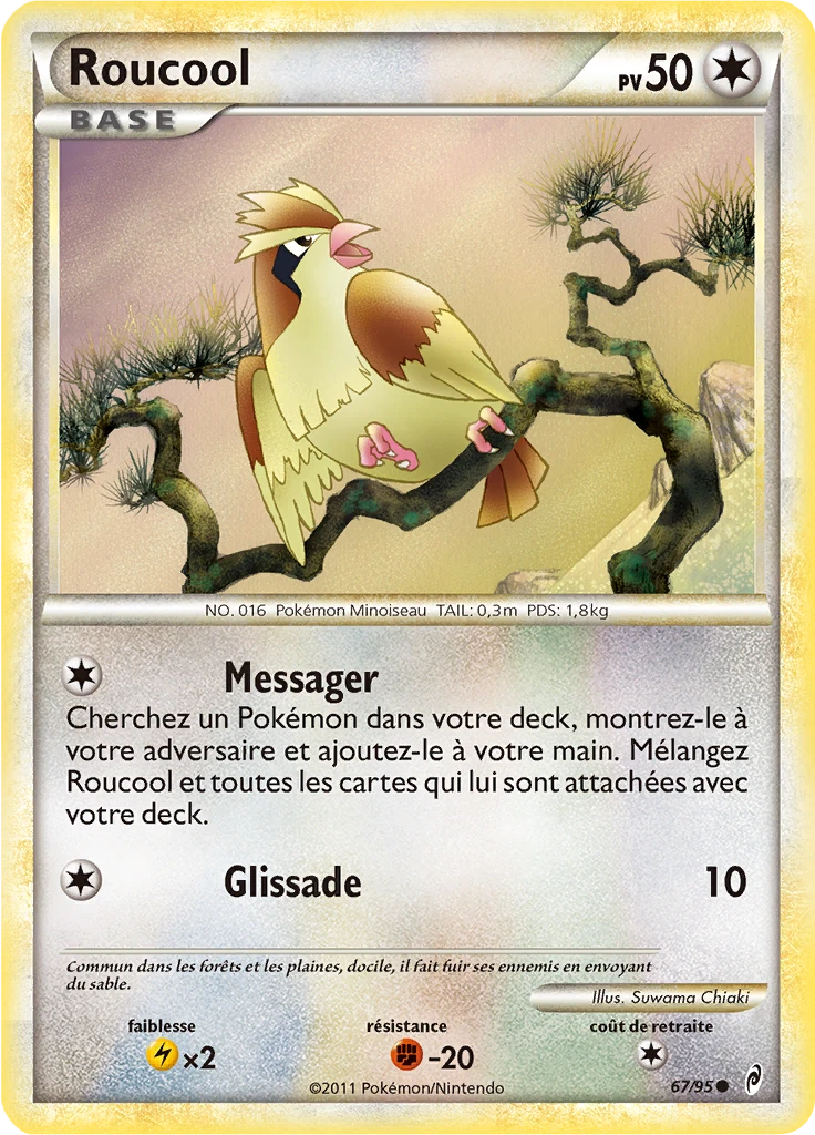 Carte Pokémon Roucool de l'extension L'appel des Légendes