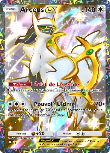 Carte Pokémon Arceus-ex de l'extension Lumière Triomphale