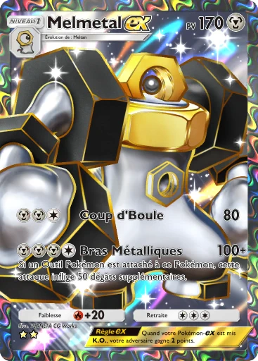 Carte Pokémon Melmetal-ex de l'extension Méga-Ascension