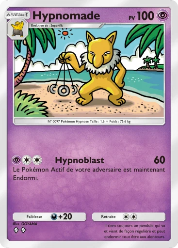 Carte Pokémon Hypnomade de l'extension Méga-Rayonnement