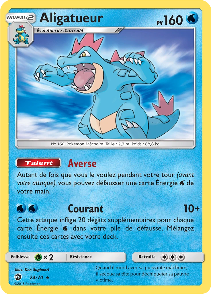 Carte Pokémon Aligatueur de l'extension Majesté Des Dragons