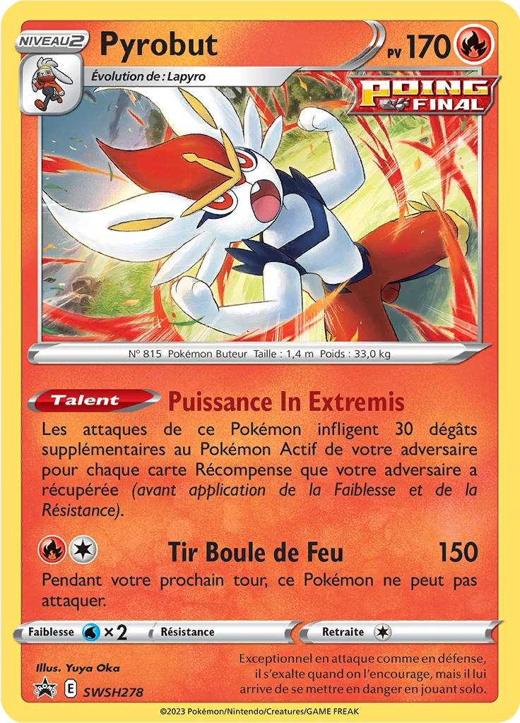 Carte Pokémon Pyrobut de l'extension Promo SWSH