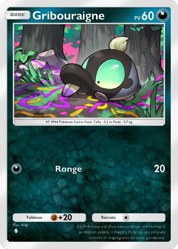 Carte Pokémon Gribouraigne de l'extension Réjouissances Rayonnantes