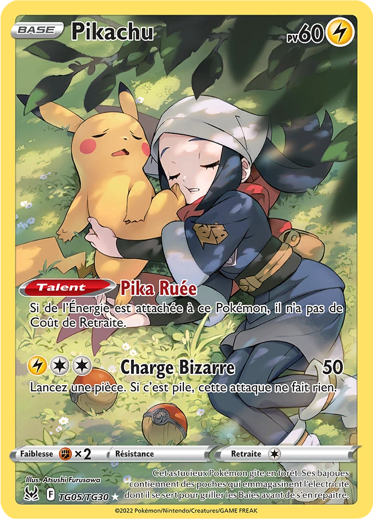 Carte Pokémon Pikachu de l'extension Origine Perdue
