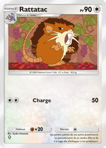 Carte Pokémon Rattatac de l'extension Réjouissances Rayonnantes
