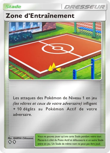 Carte Pokémon Zone d'Entraînement de l'extension Booster de Luxe Méga