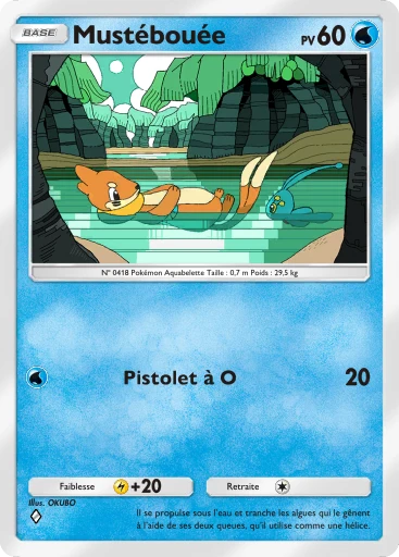 Carte Pokémon Mustébouée de l'extension Choc Spatio-Temporel