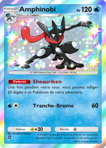 Carte Pokémon Amphinobi de l'extension Crise Interdimensionnelle
