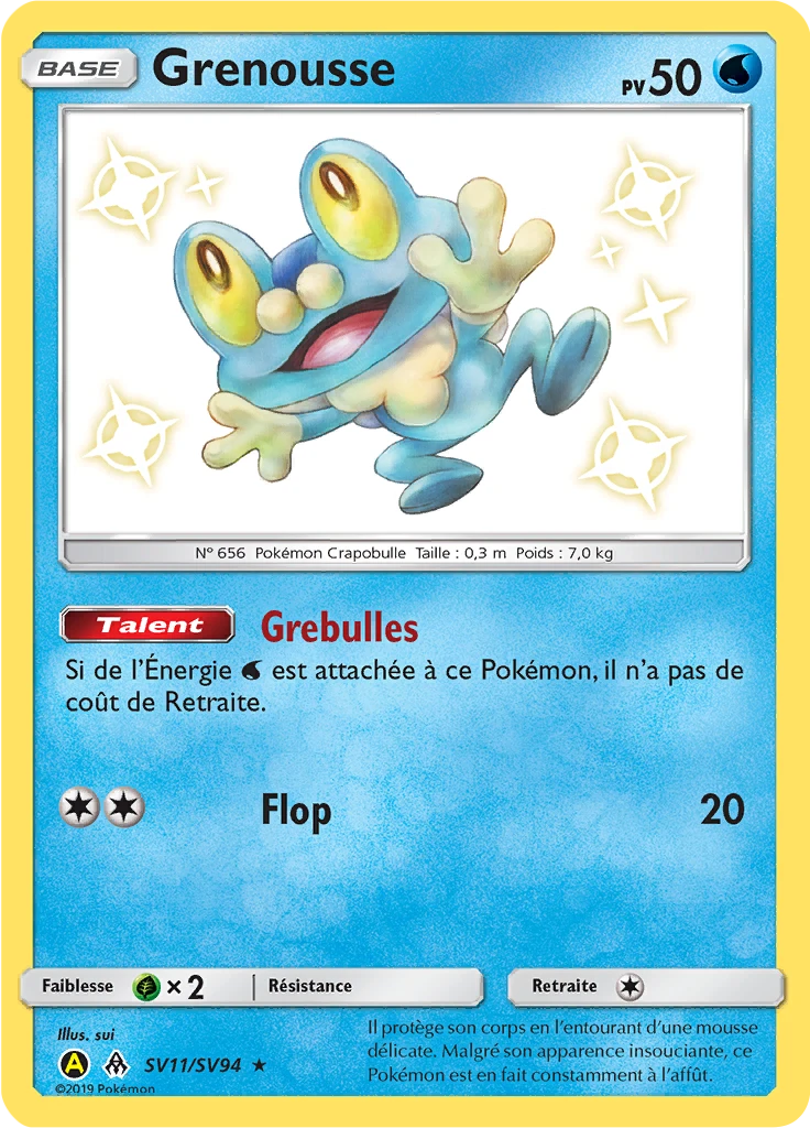 Carte Pokémon Grenousse de l'extension Destinées Occultes