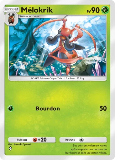 Carte Pokémon Mélokrik de l'extension Domination Céleste