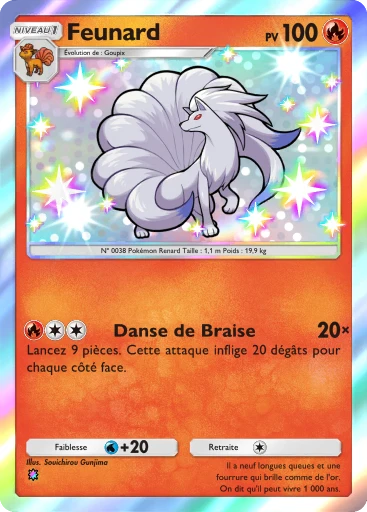 Carte Pokémon Feunard de l'extension L'Ambition de la Team Rocket