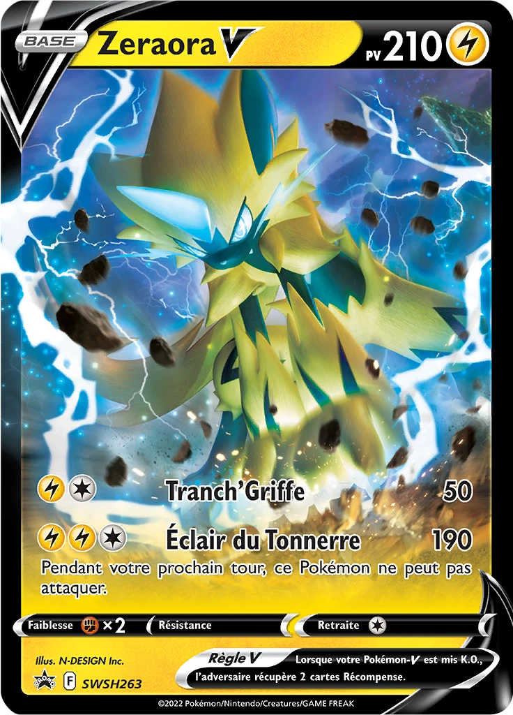 Carte Pokémon Zeraora V de l'extension Promo SWSH
