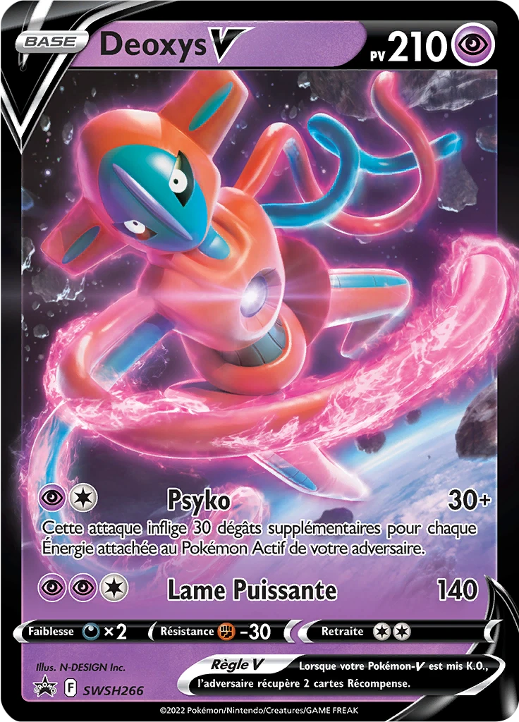 Carte Pokémon Deoxys V de l'extension Promo SWSH