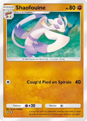 Carte Pokémon Shaofouine de l'extension Puissance Génétique