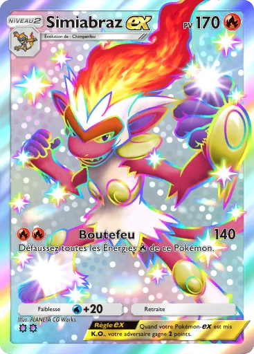 Carte Pokémon Simiabraz-ex de l'extension Source Secrète