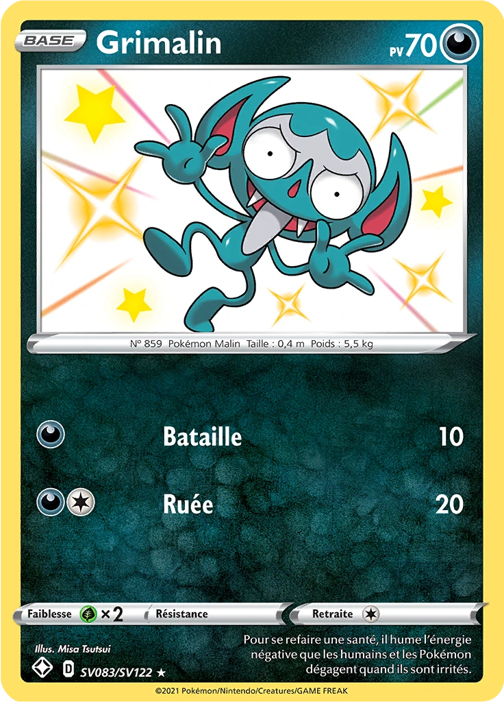 Carte Pokémon Grimalin de l'extension Destinées Radieuses