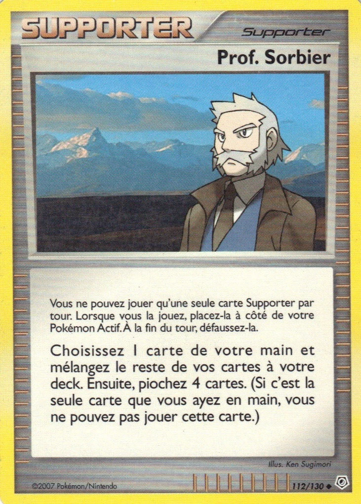 Carte Pokémon Prof. Sorbier de l'extension Diamant & Perle
