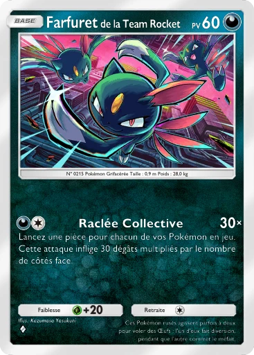 Carte Pokémon Farfuret de la Team Rocket de l'extension L'Ambition de la Team Rocket