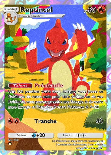 Carte Pokémon Reptincel de l'extension Booster de Luxe Méga