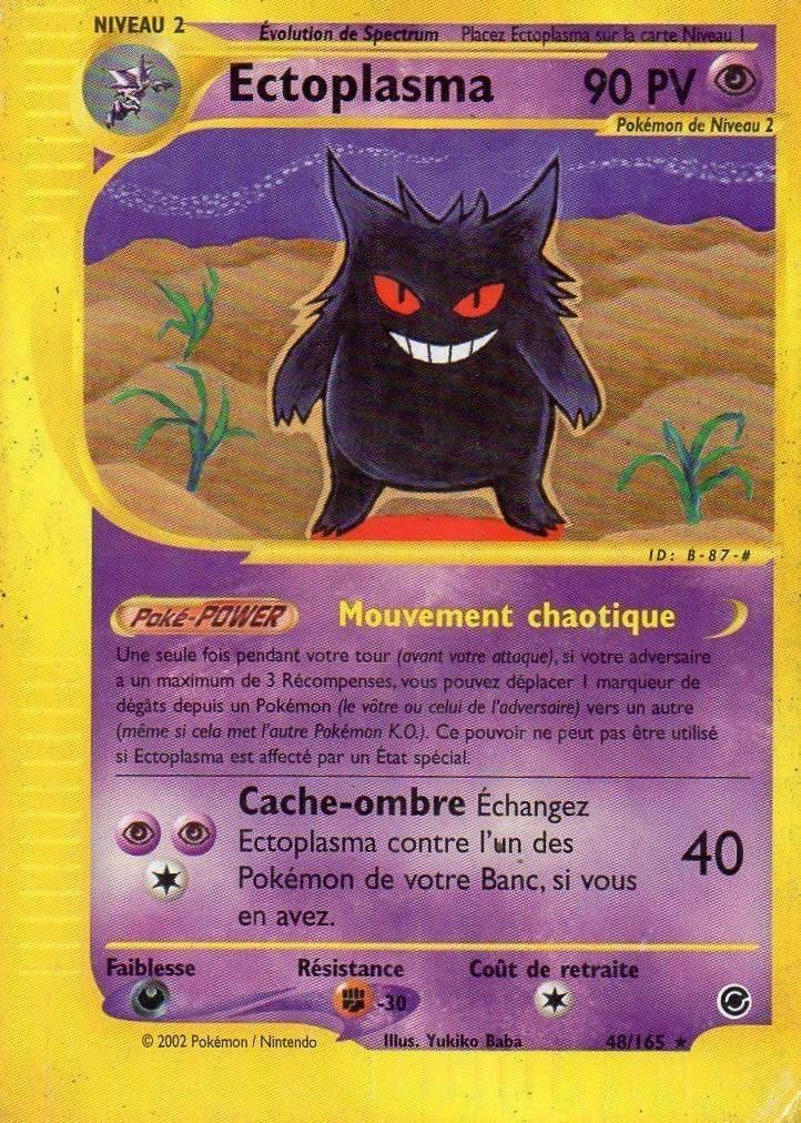 Carte Pokémon Ectoplasma de l'extension Expedition
