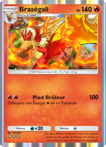 Carte Pokémon Braségali de l'extension Méga-Ascension