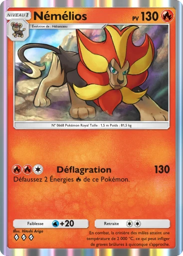Carte Pokémon Némélios de l'extension Méga-Ascension