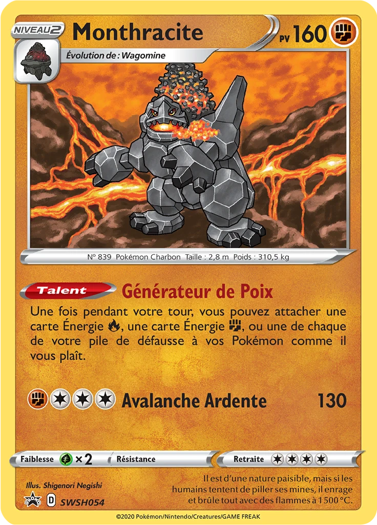 Carte Pokémon Monthracite de l'extension Promo SWSH
