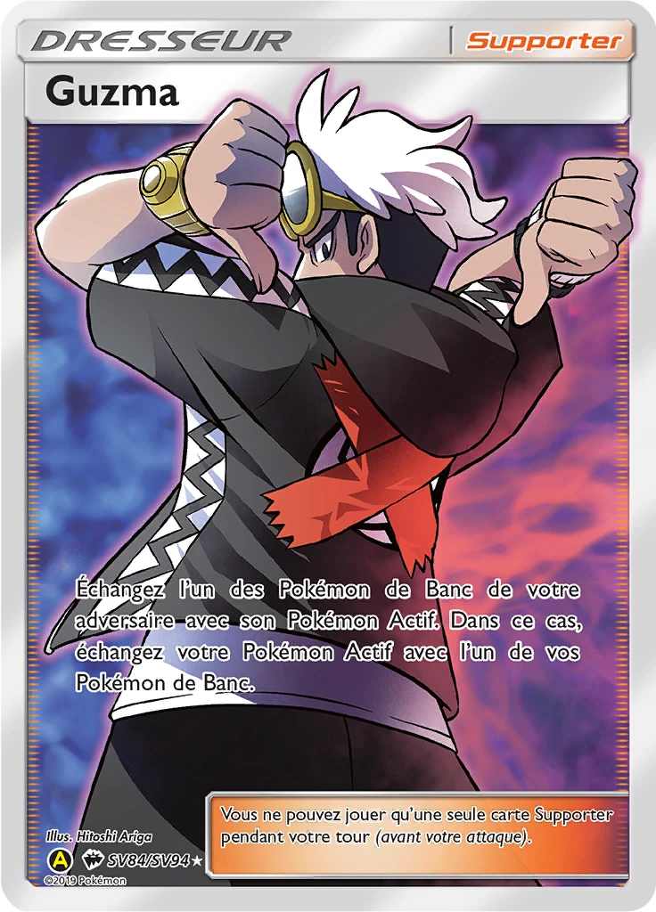 Carte Pokémon Guzma de l'extension Destinées Occultes