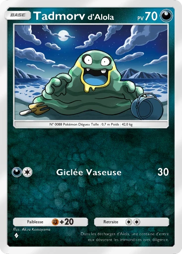 Carte Pokémon Tadmorv d'Alola de l'extension Booster de Luxe ex