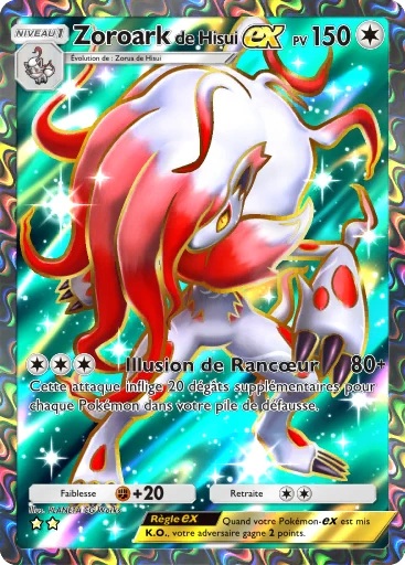 Carte Pokémon Zoroark de Hisui-ex de l'extension Jours Heureux